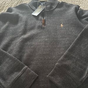 Polo by Ralph Lauren Men's charcoal quarter zip. Xl. New.